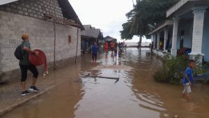 Bangka Selatan di guyur hujan, Desa rajik ke banjiran