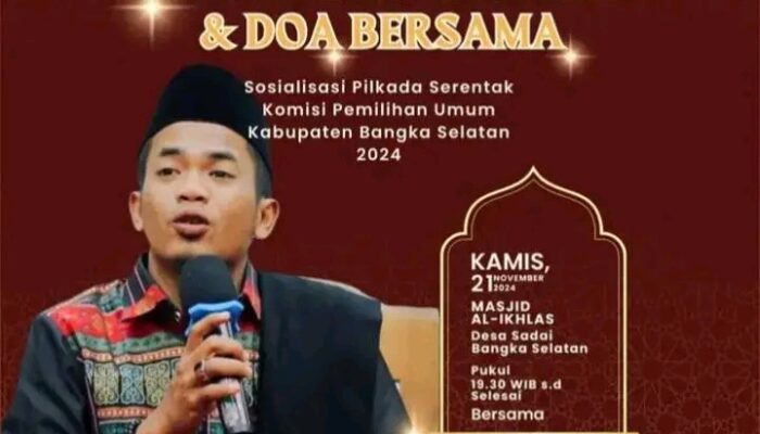 Yoo Hadiri Acara Tablig Akbar Dan Doa Bersama di Masjid AL-khlas Sadai Bangka Selatan Bersama Ustadz Ucai