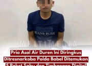 Pria Asal Air Duren Diringkus Ditresnarkoba Polda Babel, Ditemukan 5 Paket Sabu dan Timbangan Digital